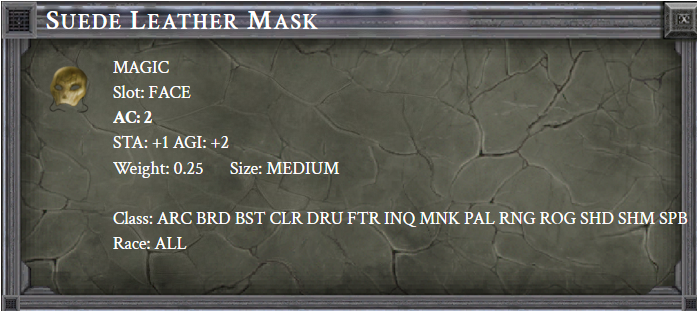 SUEDE LEATHER MASK item card